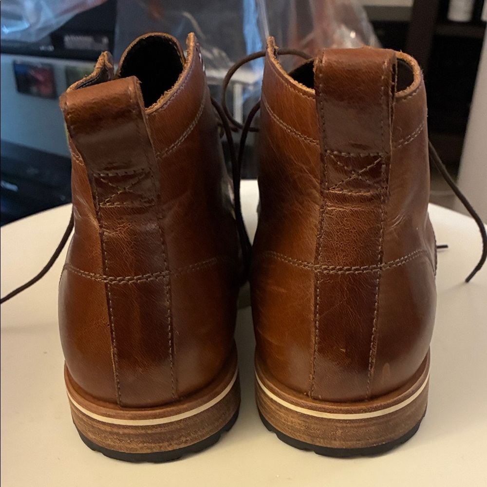 Helm Brown Leather Men's lace up Boots - Picture 4 of 7
